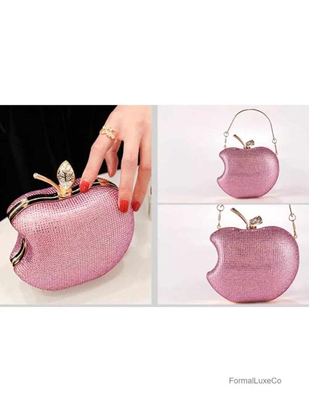 Sparkly Rhinestone Handbag Bling Minaudiere Clutch Crystal Evenings Party Purse